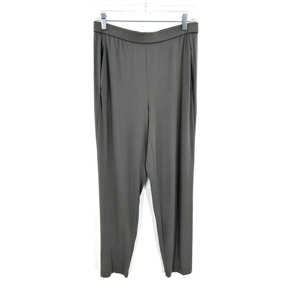 EILEEN FISHER Women's Gray Soft Stretch Waist Pull On Trouser Pants Size Small